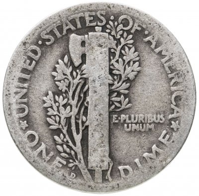 купить США 10 центов (дайм, one dime) 1920 Mercury Dime знак монетного двора: "D" - Денвер