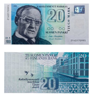 купить Финляндия 20 марок 1993 год Литера А