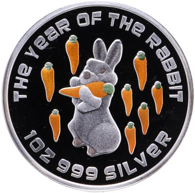 купить Фиджи 1 доллар 2011 Proof "Год кролика - лунный календарь" в футляре с сертификатом