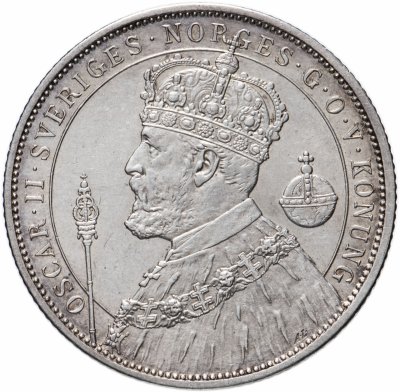 купить Швеция 2 кроны 1897 "25-летие правления Оскара II"