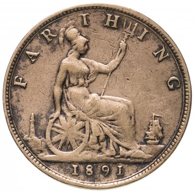 купить Великобритания 1 фартинг (farthing) 1891