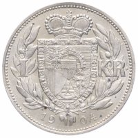 купить Лихтенштейн 1 крона (krone) 1904