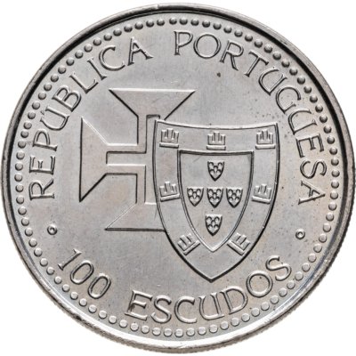 купить Португалия 100 эскудо (escudos) 1989 Золотой век открытий - Открытие острова Мадейра