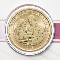 Купить Австралия 1 доллар 2015 "Рождение принцессы Шарлотты" (в конверте, с маркой)
