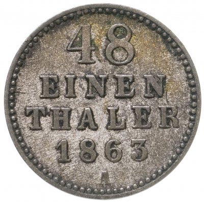 купить Германия, Мекленбург-Шверин 1/48 талера (thaler) 1863