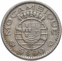купить Мозамбик 5 эскудо (escudos) 1971-1973 (Португальская колония)