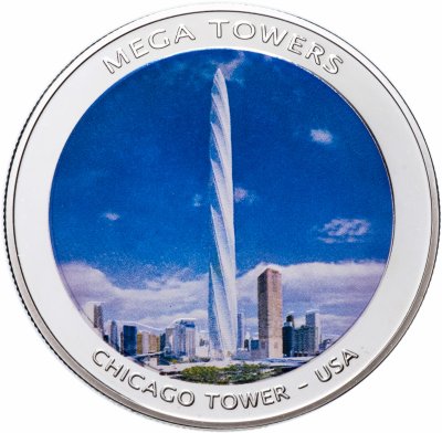 купить Мозамбик жетон 2010 "Небоскребы будущего: Chicago tower- США"
