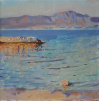 Купить Картина «Закат на море», холст, масло, художник Екатерина Романова, Россия, 2015 г.