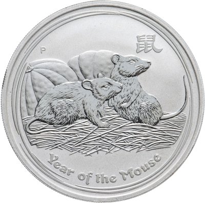купить Австралия 1 доллар (dollar) 2008 P Year of the Mouse (год Мыши) две мыши