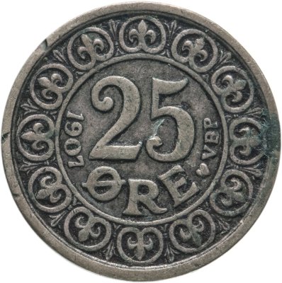 купить Дания 25 эре (ore) 1907