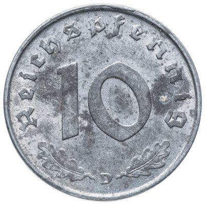 купить Германия, Третий рейх 10 рейхспфеннигов 1944 D