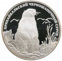 купить 2 рубля 2008 СПМД "Красная книга: прибайкальский черношапочный сурок"