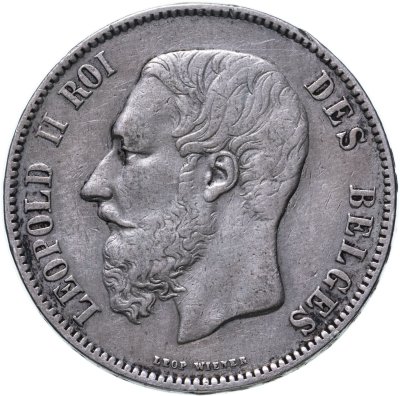 купить Бельгия 5 франков (francs) 1873