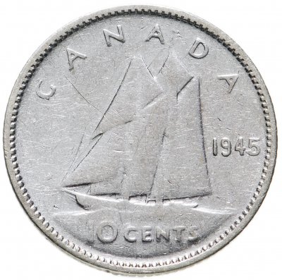 купить Канада 10 центов (cents) 1945
