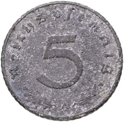 купить Германия, Третий рейх 5 рейхспфеннигов (reichspfennig) 1941