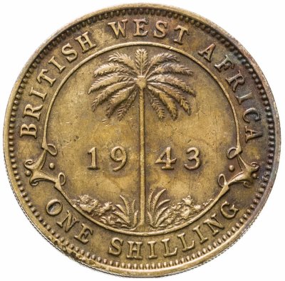 купить Британская Западная Африка 1 шиллинг (shilling) 1943