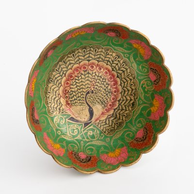 купить Ваза для конфет, с изображением павлина, латунь, эмаль, Индия, 1970-1990 гг.