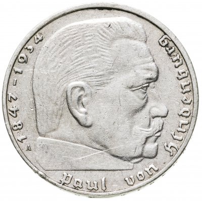 купить Германия Третий рейх 2 рейхсмарки (reichsmark) 1939 А
