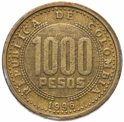 купить Колумбия 1000 песо (pesos) 1996