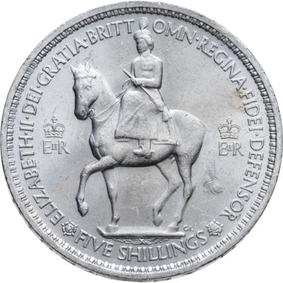 купить Великобритания 5 шиллингов 1953 "Коронация Королевы Елизаветы II" в оригинальной капсуле