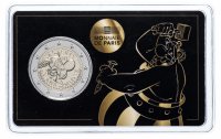 Купить Франция 2 евро (euro) 2019 "60 лет со дня создания комиксов об Астериксе" на монетной карточке (блистере) - 3й тип "Обеликс"