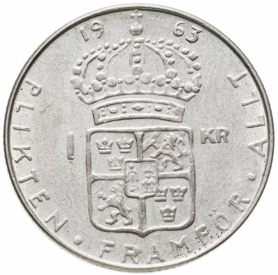 купить Швеция 1 крона (krona) 1963
