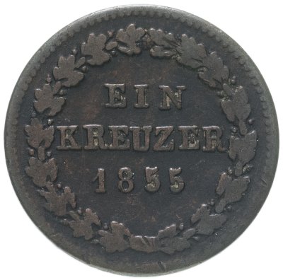 купить Германия, Нассау 1 крейцер 1855