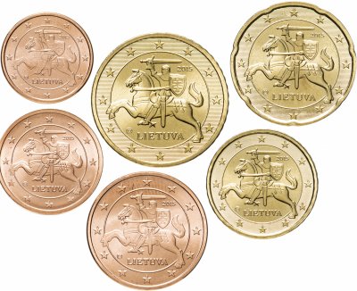 купить Литва набор евроцентов (от 1 до 50) 2015 (6 штук)