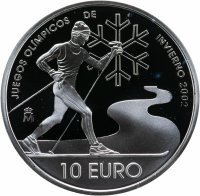 купить Испания 10 евро 2002 XIX зимние Олимпийские Игры, Солт-Лейк-Сити 2002