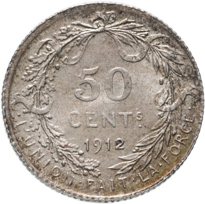 купить Бельгия 50 сантимов (centimes) 1912 Надпись на французском - 'ALBERT ROI DES BELGES'