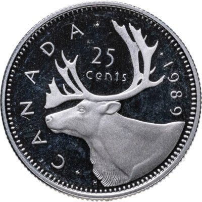 купить Канада 25 центов (cents) 1989