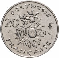 купить Французская Полинезия 20 франков (francs) 1973-1992