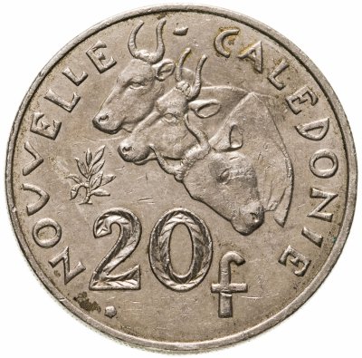 купить Новая Каледония 20 франков (francs) 2006-2018, случайная дата