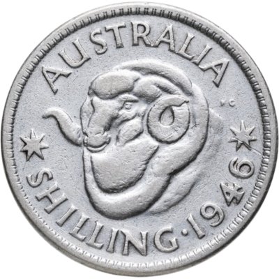 купить Австралия 1 шиллинг (shilling) 1946 Точка после "SHILLING" (МД Перта)