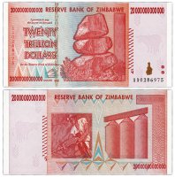купить Зимбабве 20000000000000 долларов 2008 год Pick 89