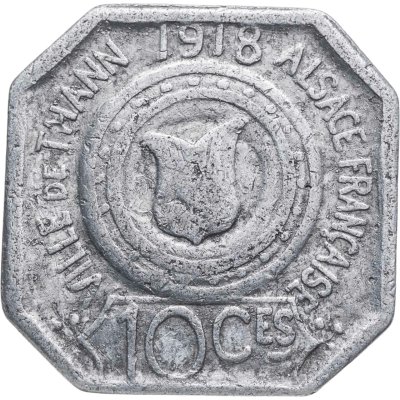 купить Франция "Коммуна Танн" 10 сантимов 1918 нотгельд