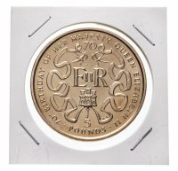 купить 5 фунтов (pounds) 1996 70 лет со дня рождения Королевы Елизаветы II Гибралтар