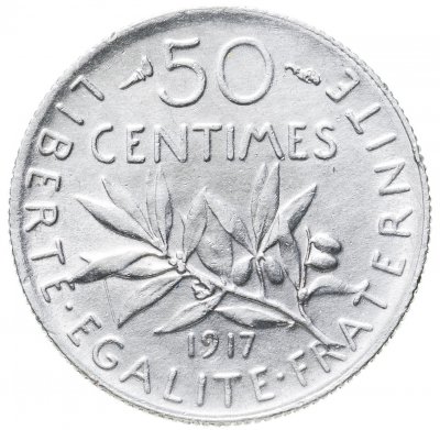 купить Франция 50 сантимов (centimes) 1917