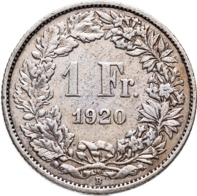 купить Швейцария 1 франк (franc) 1920