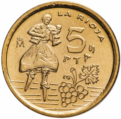 купить Испания 5 песет (pesetas) 1996 "Риоха"