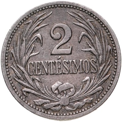 купить Уругвай 2 сентесимо (centesimos) 1909