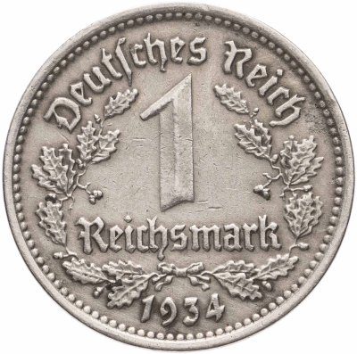 купить Германия 1 рейхсмарка (reichsmark) 1933-1939, случайный год и знак монетного двора