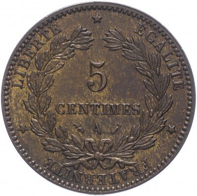 купить Франция 5 сантимов 1881 A