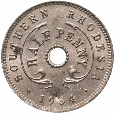 купить Южная Родезия 1/2 пенни (penny) 1934