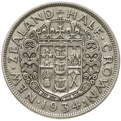 купить Новая Зеландия 1/2 кроны (crown) 1934