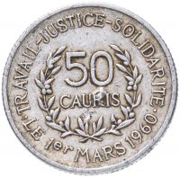 Купить Гвинея 50 каури 1971