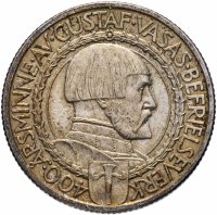 Купить Швеция 2 кроны 1921 "400 лет Войне за Независимость"