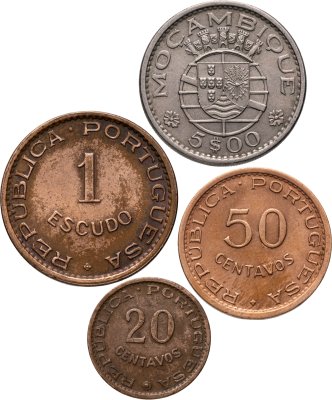 купить Мозамбик набор 4 монет 1961-1974