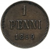 купить 1 пенни (penni) 1899, монета для Финляндии