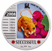 купить Ниуэ 1 доллар 2008 "Лунный календарь: год крысы (успех)"